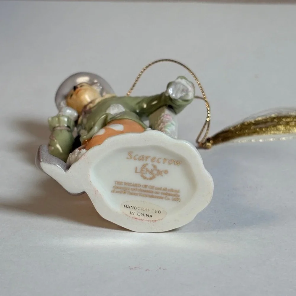 Lenox SCARECROW‎ ORNAMENT Wizard of Oz Porcelain Christmas Ornament in Box